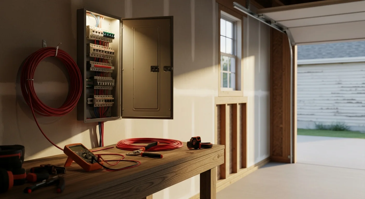 Licensed electrician performing electrical installation work
